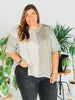 Sage Colorblock Relaxed Fit Top - Whiskey Skies - ANDREE BY UNIT