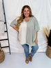 Sage Colorblock Relaxed Fit Top - Whiskey Skies - ANDREE BY UNIT