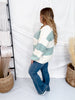 Sage & Cream Striped Soft Knit Long Sleeve Sweater - Whiskey Skies - COZY CO
