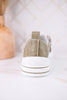 Sage Faux Leather Aman Sneakers With Floral Tooling - Whiskey Skies - VERY G