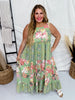 Sage Floral Boho Maxi Dress - Whiskey Skies - DAVI & DANI