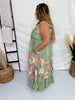 Sage Floral Boho Maxi Dress - Whiskey Skies - DAVI & DANI