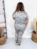 Sage Floral Short Sleeve Top & Joggers Loungewear Set - Whiskey Skies - SHIRLEY & STONE