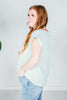 Sage Green Round Neck Babydoll Top with Banded Sleeves - Whiskey Skies - ANDREE BY UNIT