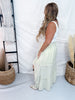 Sage Pinstriped Woven Ruffle High-Low Skirt - Whiskey Skies - POLAGRAM + BAEVELY