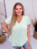 Sage Short Sleeve Hi - Low Tunic Top - Whiskey Skies - ANDREE BY UNIT