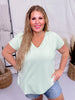 Sage Short Sleeve Hi - Low Tunic Top - Whiskey Skies - ANDREE BY UNIT