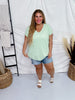 Sage Short Sleeve Hi - Low Tunic Top - Whiskey Skies - ANDREE BY UNIT