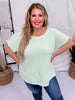 Sage Short Sleeve Waffle Tunic Top - Whiskey Skies - ANDREE BY UNIT