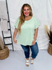 Sage Short Sleeve Waffle Tunic Top - Whiskey Skies - ANDREE BY UNIT