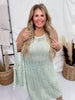 Sage Side Slit Sleeveless Dress W/ Bag - Whiskey Skies - DAVI & DANI
