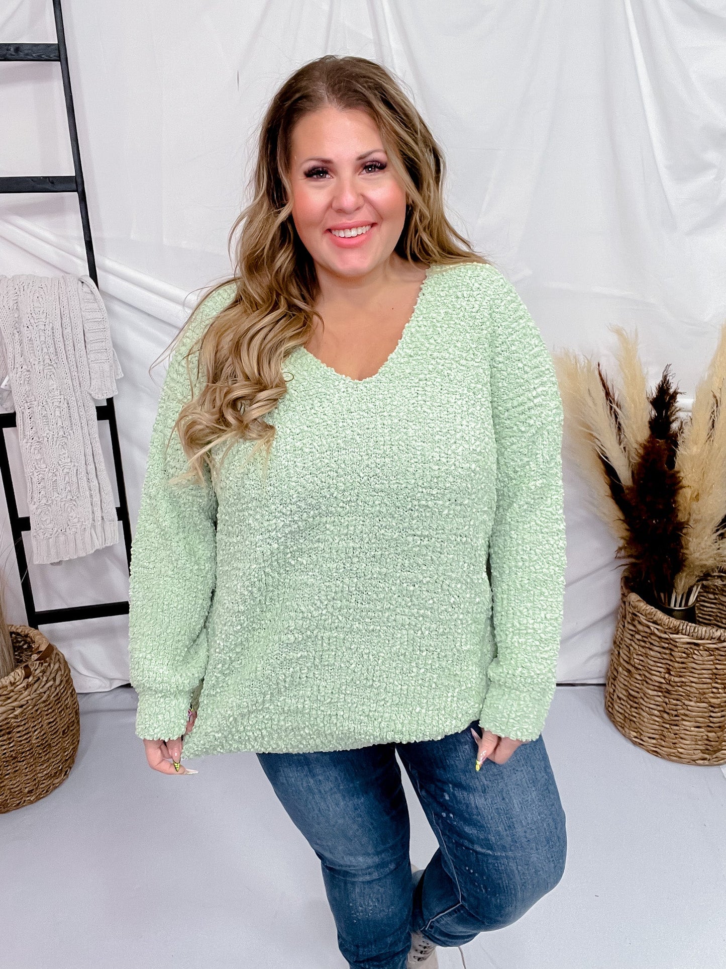 Sage V - Neck Long Sleeve Sweater - Whiskey Skies - ANDREE BY UNIT