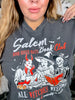 Salem Book Club Witchy Halloween Graphic T-Shirt - Whiskey Skies - THE LATTIMORE CLAIM