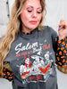 Salem Book Club Witchy Halloween Graphic T-Shirt - Whiskey Skies - THE LATTIMORE CLAIM