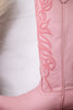 Sally Midi Wide Calf Pink Leather Embroidered Boots - Whiskey Skies - ROCKEM
