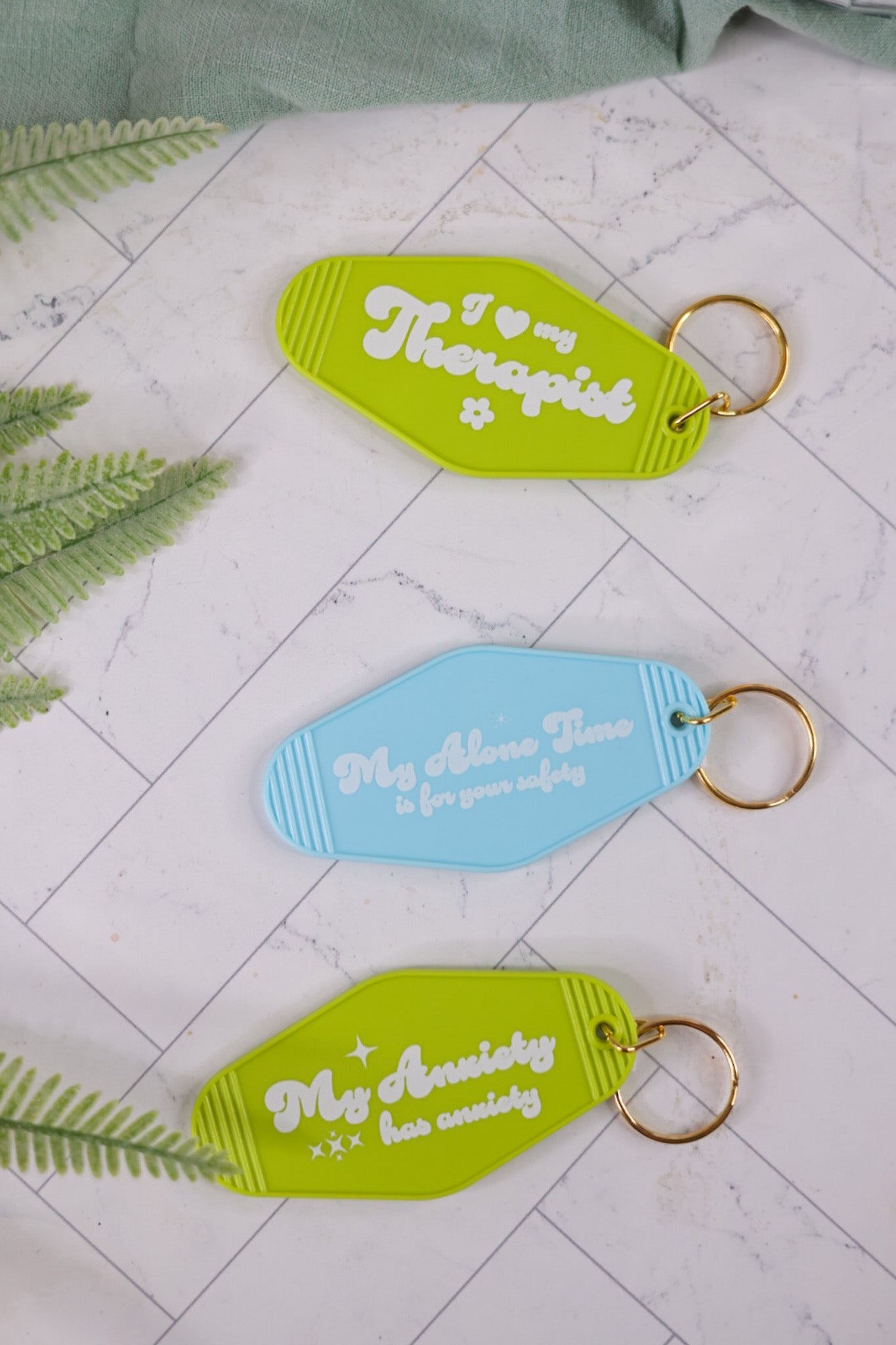 Salty Retro Motel Keychain (3 Styles) - Whiskey Skies - PAPERSALT