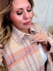 Sand & Lavender Plaid Shacket - Whiskey Skies - WHITE BIRCH
