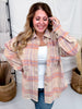 Sand & Lavender Plaid Shacket - Whiskey Skies - WHITE BIRCH