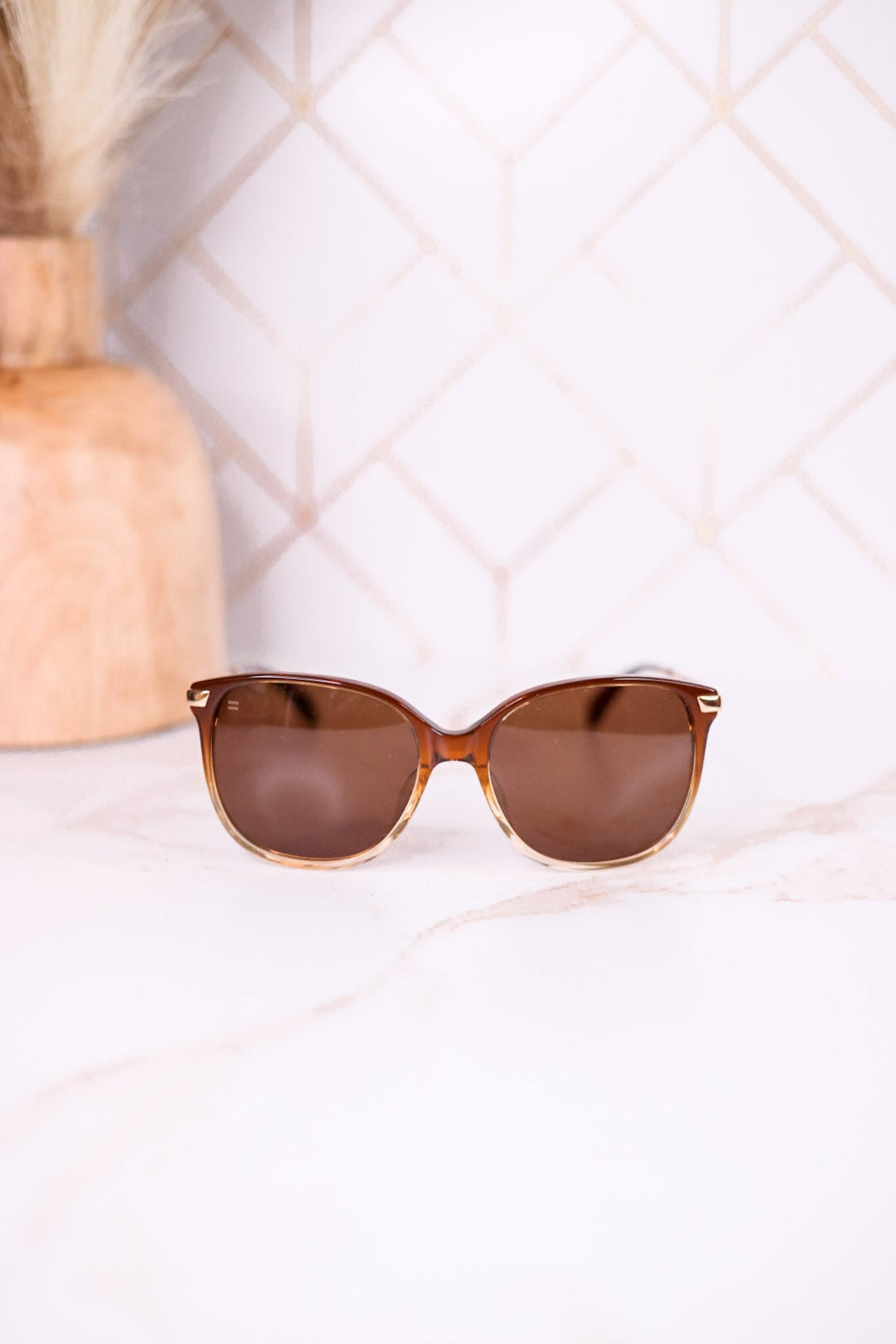 Sandela Sunglasses In Cappucino Fade - Whiskey Skies - TOMS