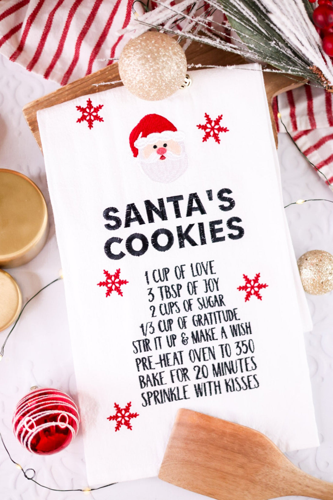 Santa's Cookies Flour Sack Towel - Whiskey Skies - C & F ENTERPRISES