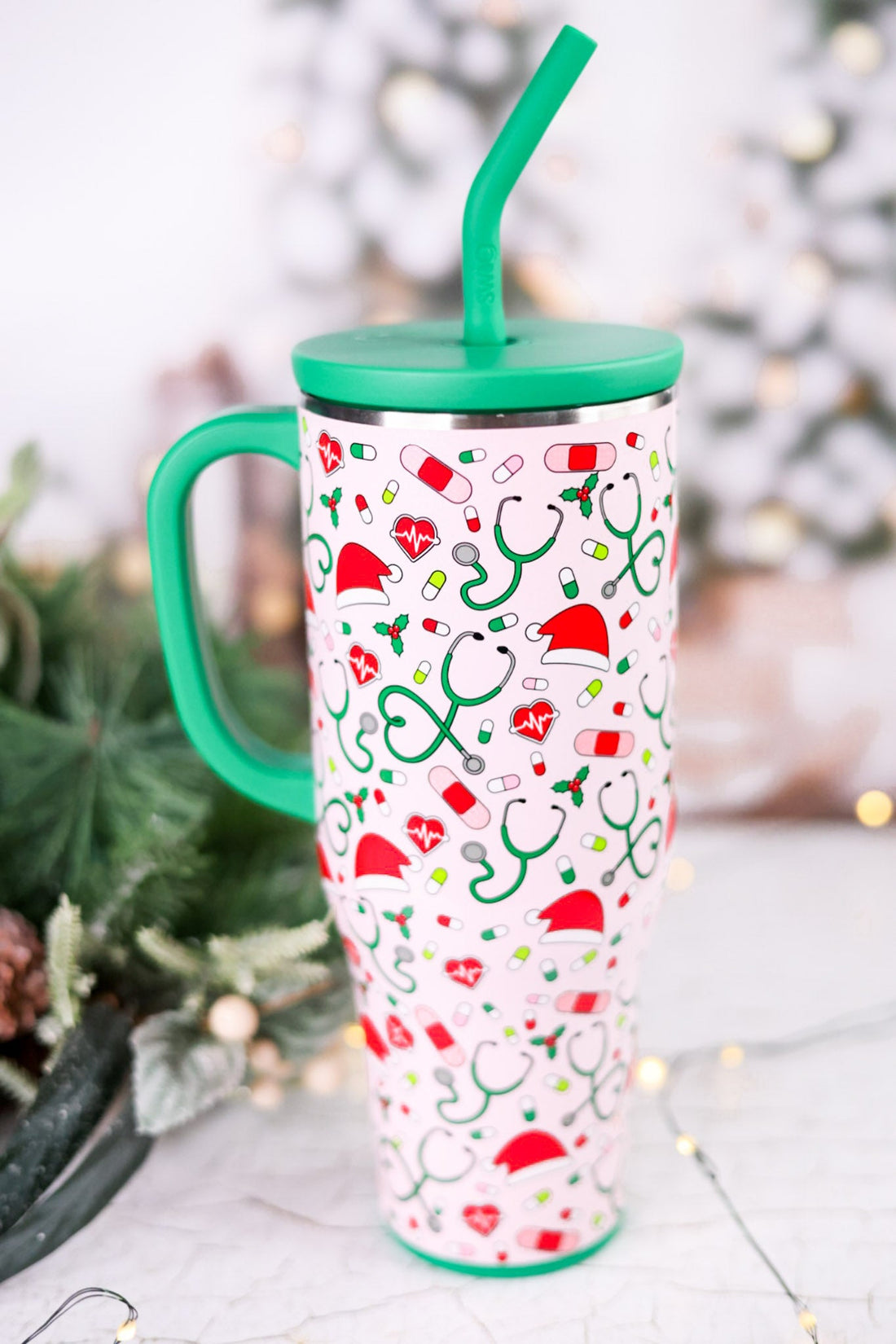 Santa's Scrubs Mega Mug 40oz - Whiskey Skies - SWIG LIFE