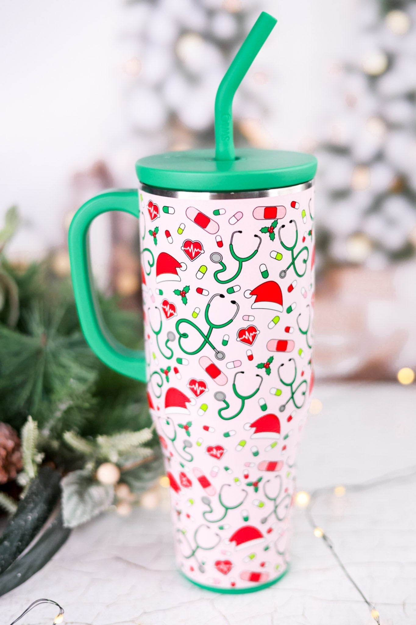 Santa's Scrubs Mega Mug 40oz - Whiskey Skies - SWIG LIFE