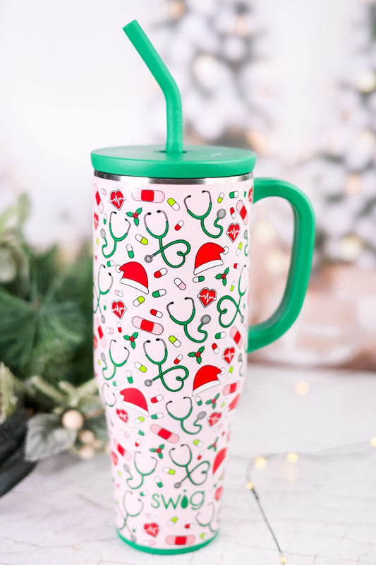 Santa's Scrubs Mega Mug 40oz - Whiskey Skies - SWIG LIFE