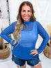 Sapphire In The Ocean Long Sleeve Mesh Top - Whiskey Skies - STERLING KREEK