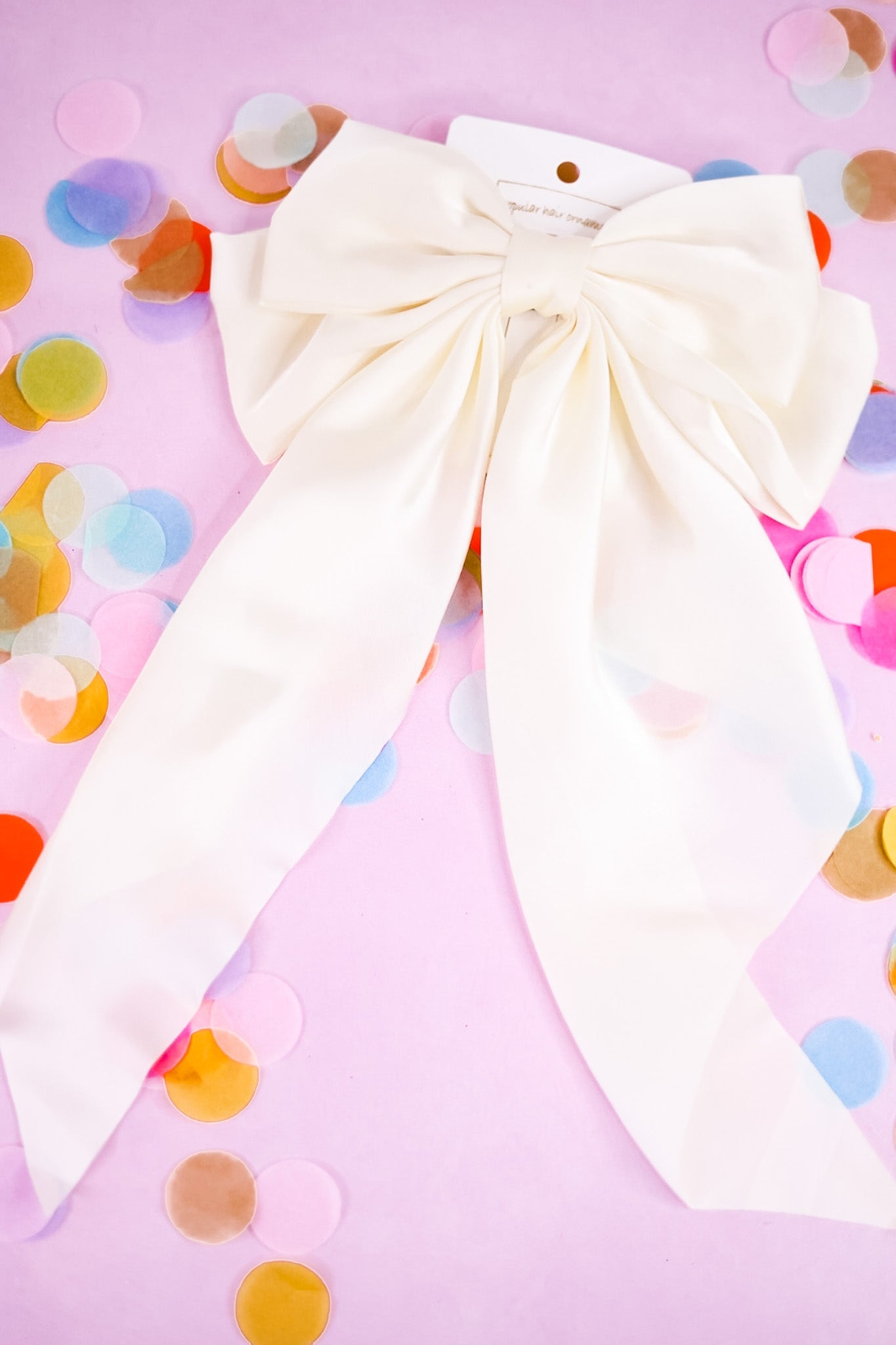 Satin Bow Hair Clips (18 Colors) - Whiskey Skies - QUEENS DESIGNS