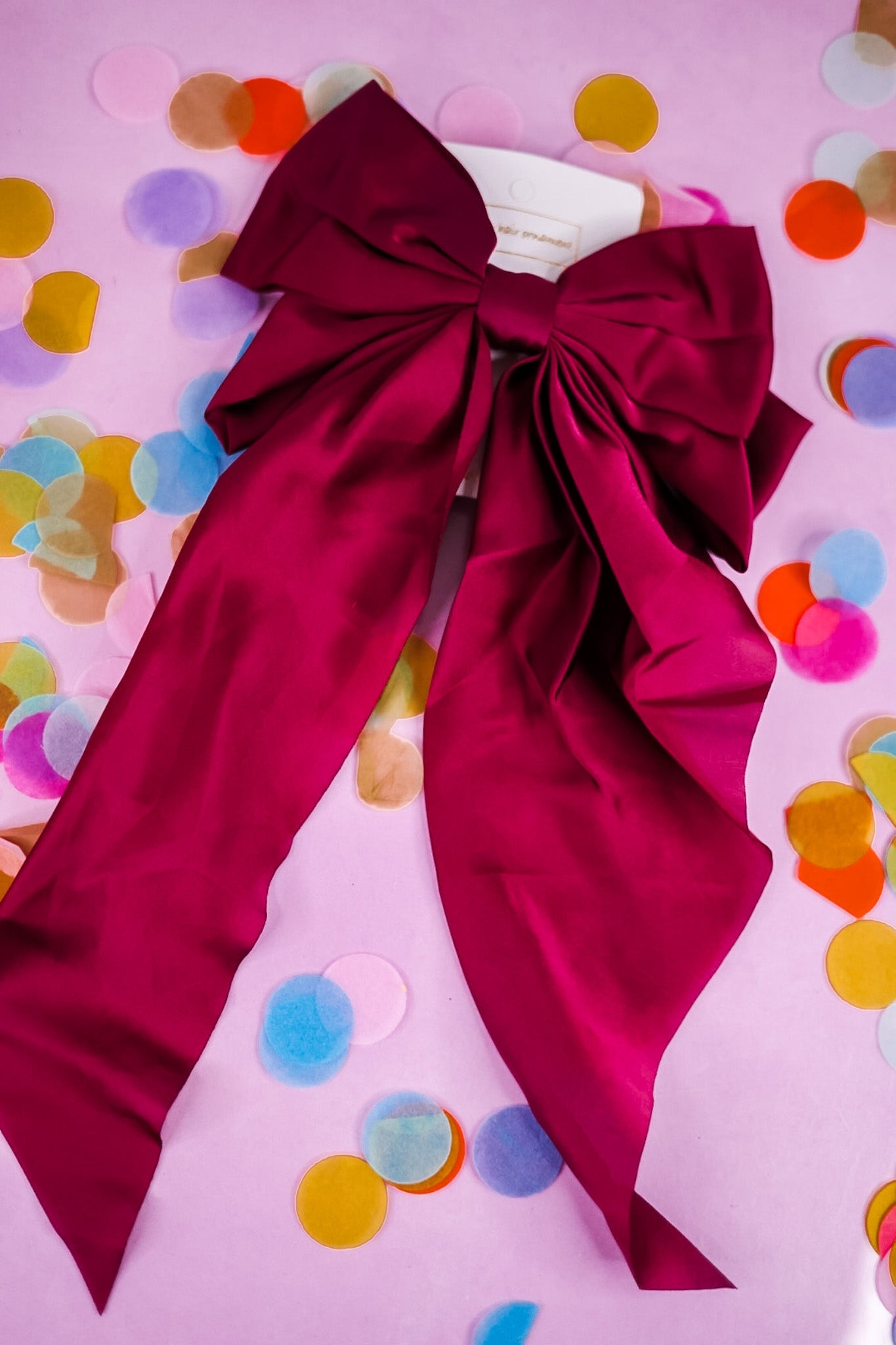 Satin Bow Hair Clips (18 Colors) - Whiskey Skies - QUEENS DESIGNS