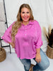 Satin Feel Oversized Top with Dolman Sleeves in Spring Orchid - Whiskey Skies - ANDREE BY UNIT