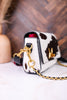 SAVI Mini Bag in Black & White Cowhide - Whiskey Skies - LOYAL WEST