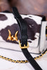 SAVI Mini Bag in Black & White Cowhide - Whiskey Skies - LOYAL WEST