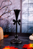 Scalloped Edge Candle Sticks With Bow Accent (2 Sizes) - Whiskey Skies - RAZ IMPORTS