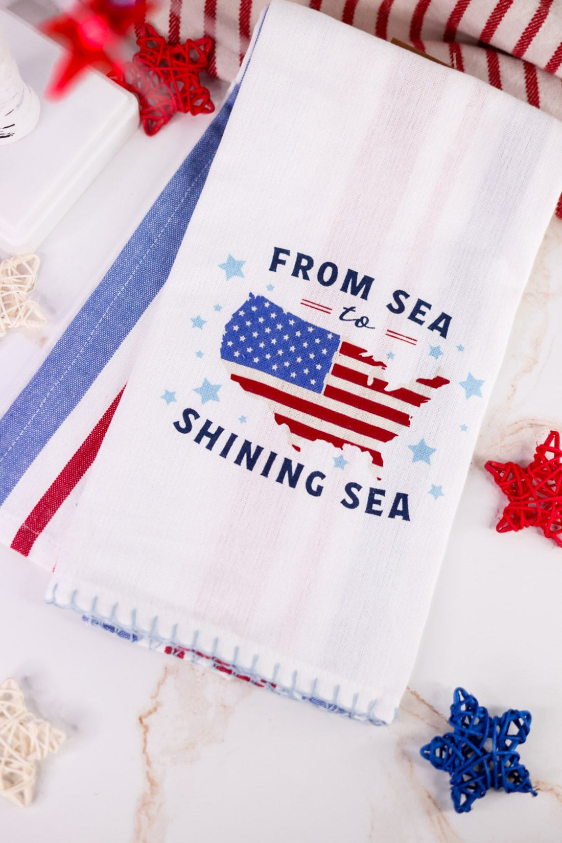 Sea To Shining Sea Dish Towel - Whiskey Skies - DII - DESIGN IMPORTS