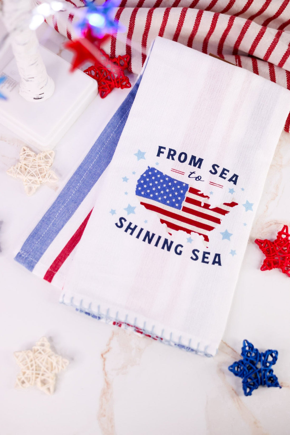 Sea To Shining Sea Dish Towel - Whiskey Skies - DII - DESIGN IMPORTS