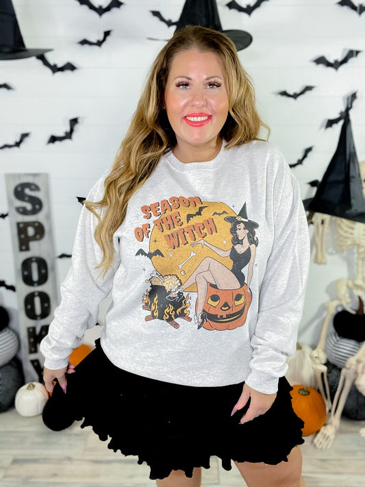 Season of the Witch Graphic Sweater - Whiskey Skies - SUGAR STITCH