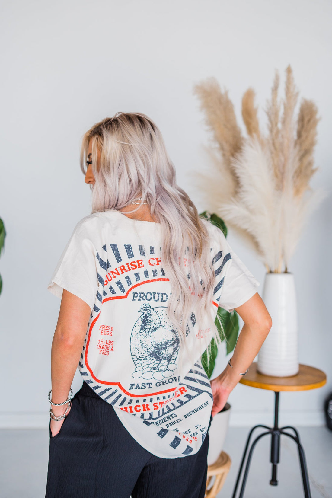 Seasons Best Happy Hen Graphic T-Shirt - Whiskey Skies - JADED GYPSY