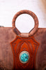 Sedona Calfskin Bag with Tassels and Turquoise - Whiskey Skies - LOYAL WEST