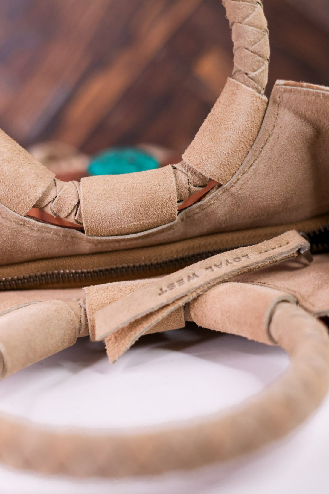 Sedona Tassel Bag In Suede Leather - Whiskey Skies - LOYAL WEST