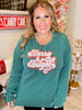 Sequin Merry & Bright Long Sleeve Top - Whiskey Skies - HEIMISH