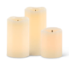 Set of 3 LED Wavy Edge Color Changing Candles - Whiskey Skies - GERSON COMPANIES