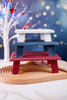Set of 3 Rustic Red White & Blue Wooden Risers - Whiskey Skies - SPECIAL T IMPORTS INC
