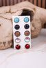 Set Of 5 Concho And Stone Stud Earring Pairs - Whiskey Skies - BOHO RANCH SHOP