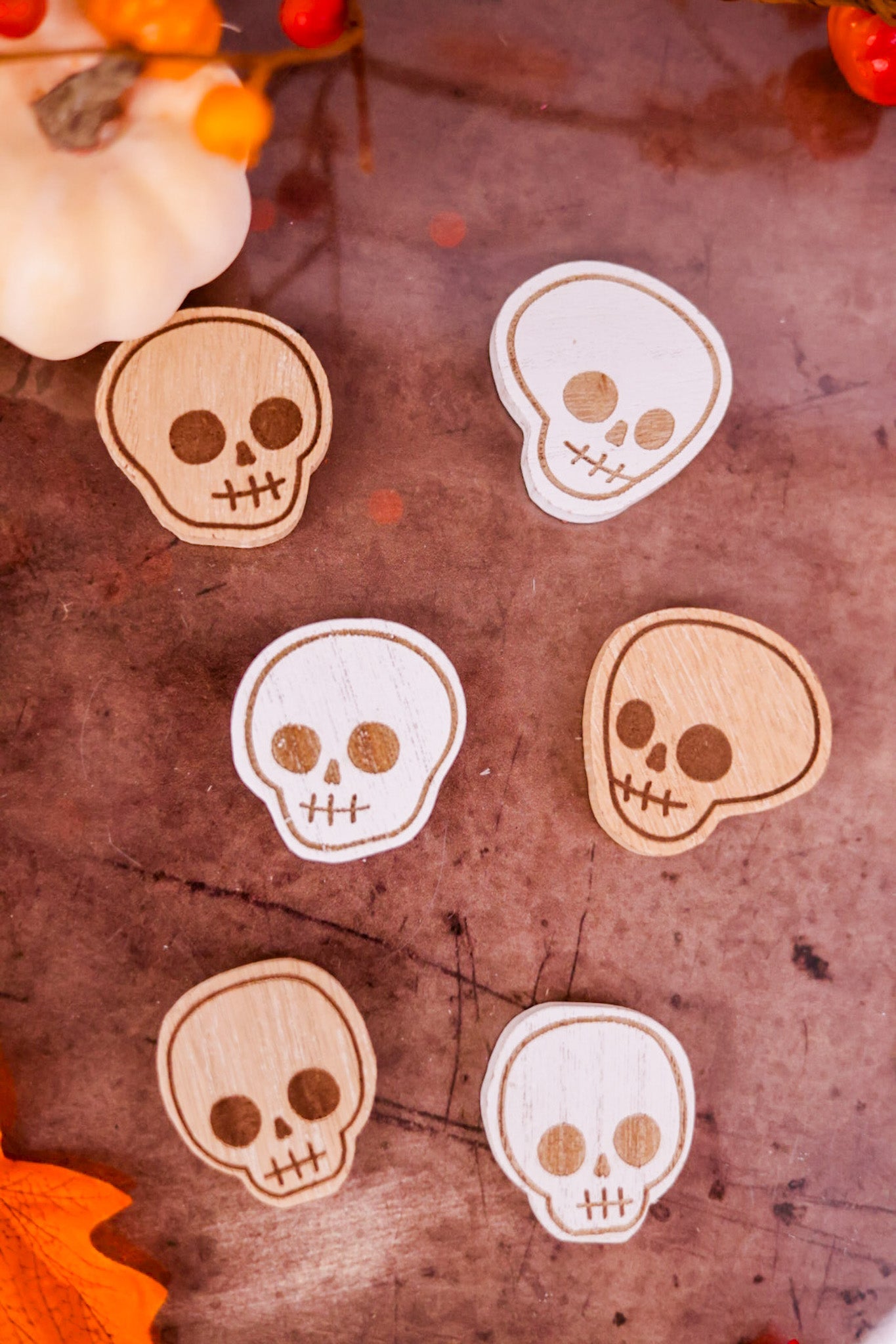 Set of 6 Skull Ledgies - Whiskey Skies - ADAMS & CO