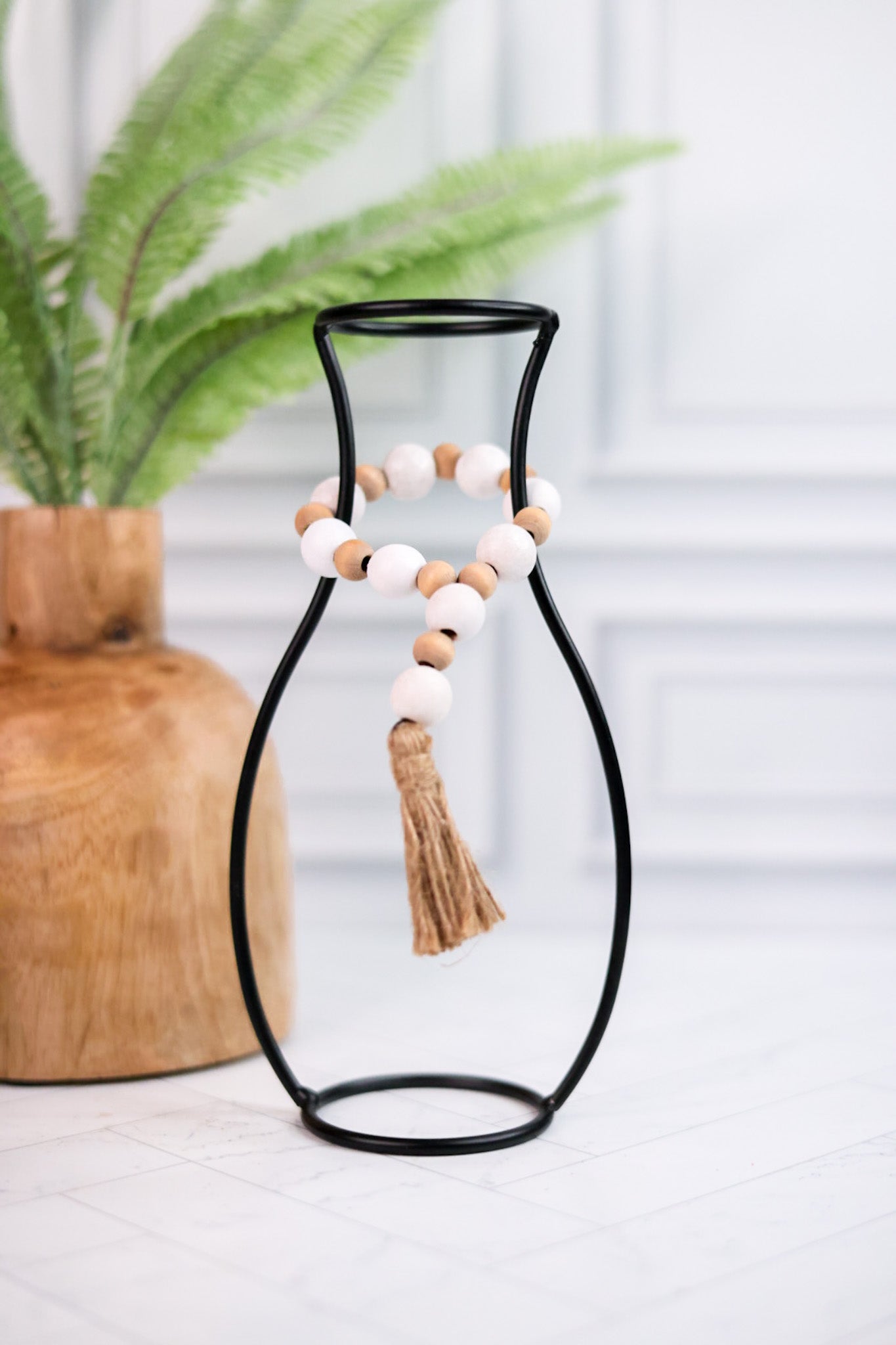 Set Of Four Rustic Wire Silhouette Vases - Whiskey Skies - YOUNG'S INC