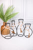 Set Of Four Rustic Wire Silhouette Vases - Whiskey Skies - YOUNG'S INC