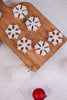 Set Of Six White Snowflakes Ledgies - Whiskey Skies - ADAMS & CO