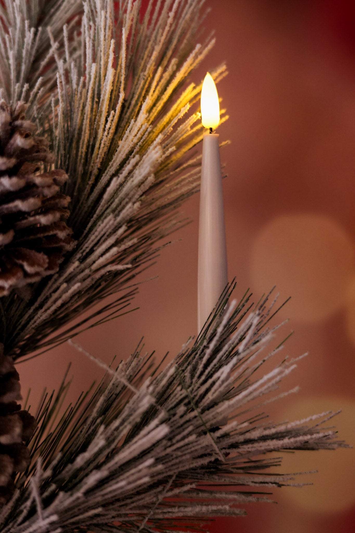 Set Of Ten Clip On Lighted Candles W/ Remote - Whiskey Skies - RAZ IMPORTS