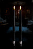 Set Of Two Black Taper Battery Operated Candles - Whiskey Skies - RAZ IMPORTS